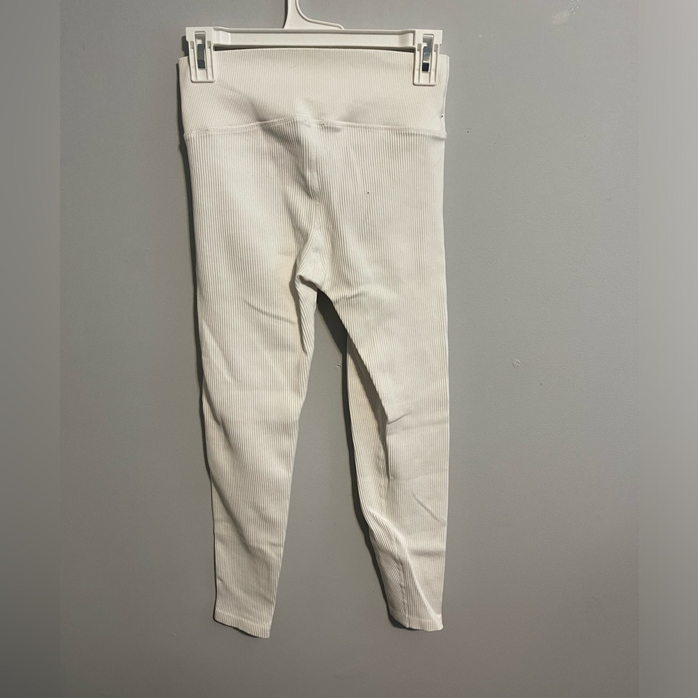 Aerie White ribbed leggings